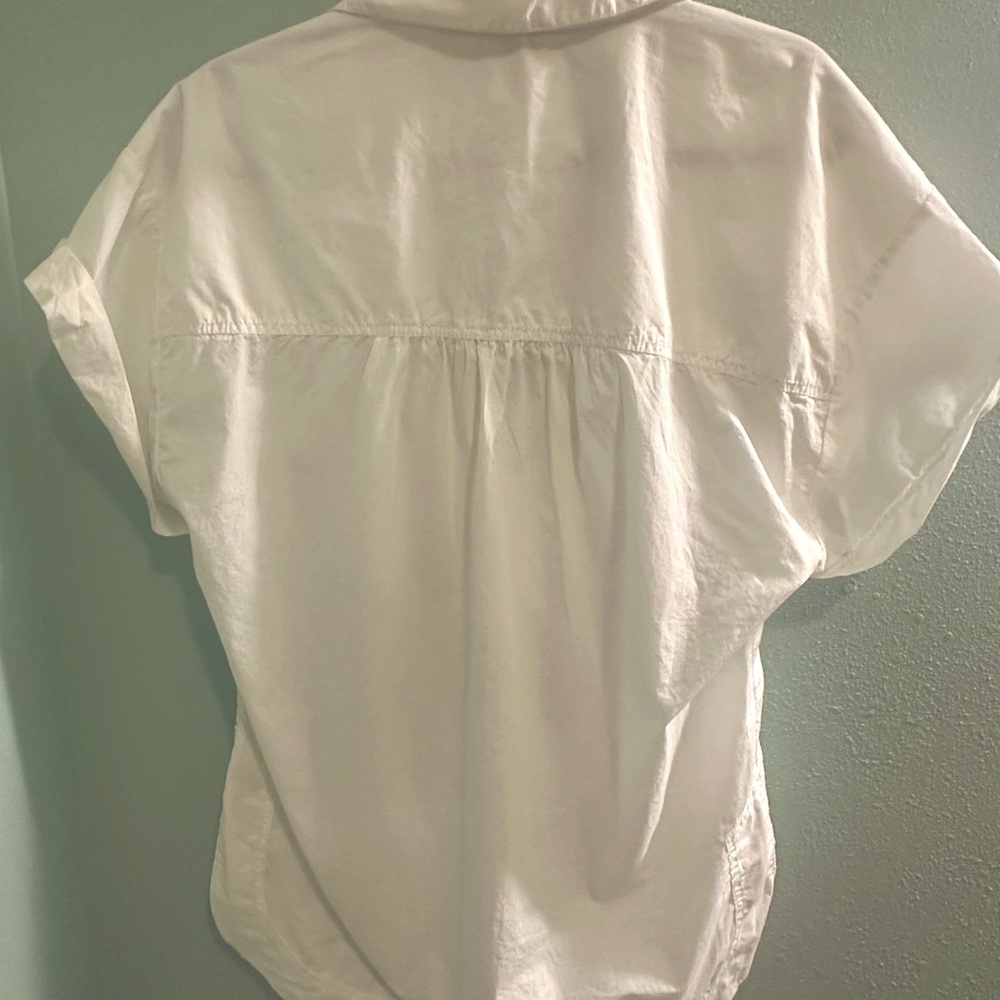 Pilcro Short-Sleeve Reworked Ruffle Blouse - Picture 8 of 9